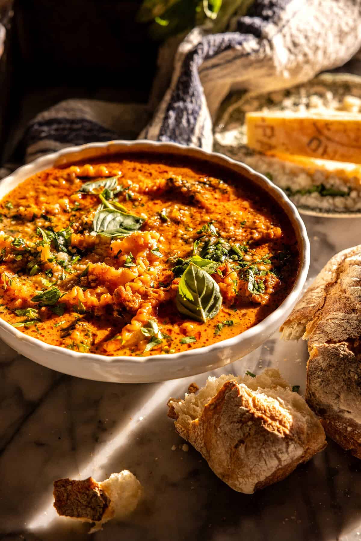 One Pot Creamy Italian Lasagna Soup | halfbakedharvest.com