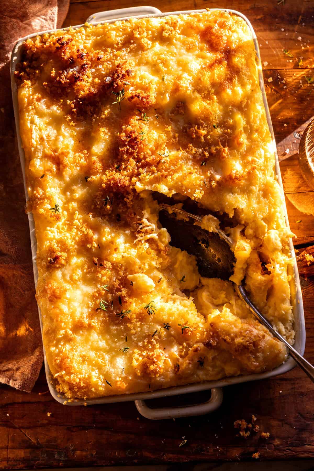 Cheesy Mashed Potato Casserole | halfbakedharvest.com