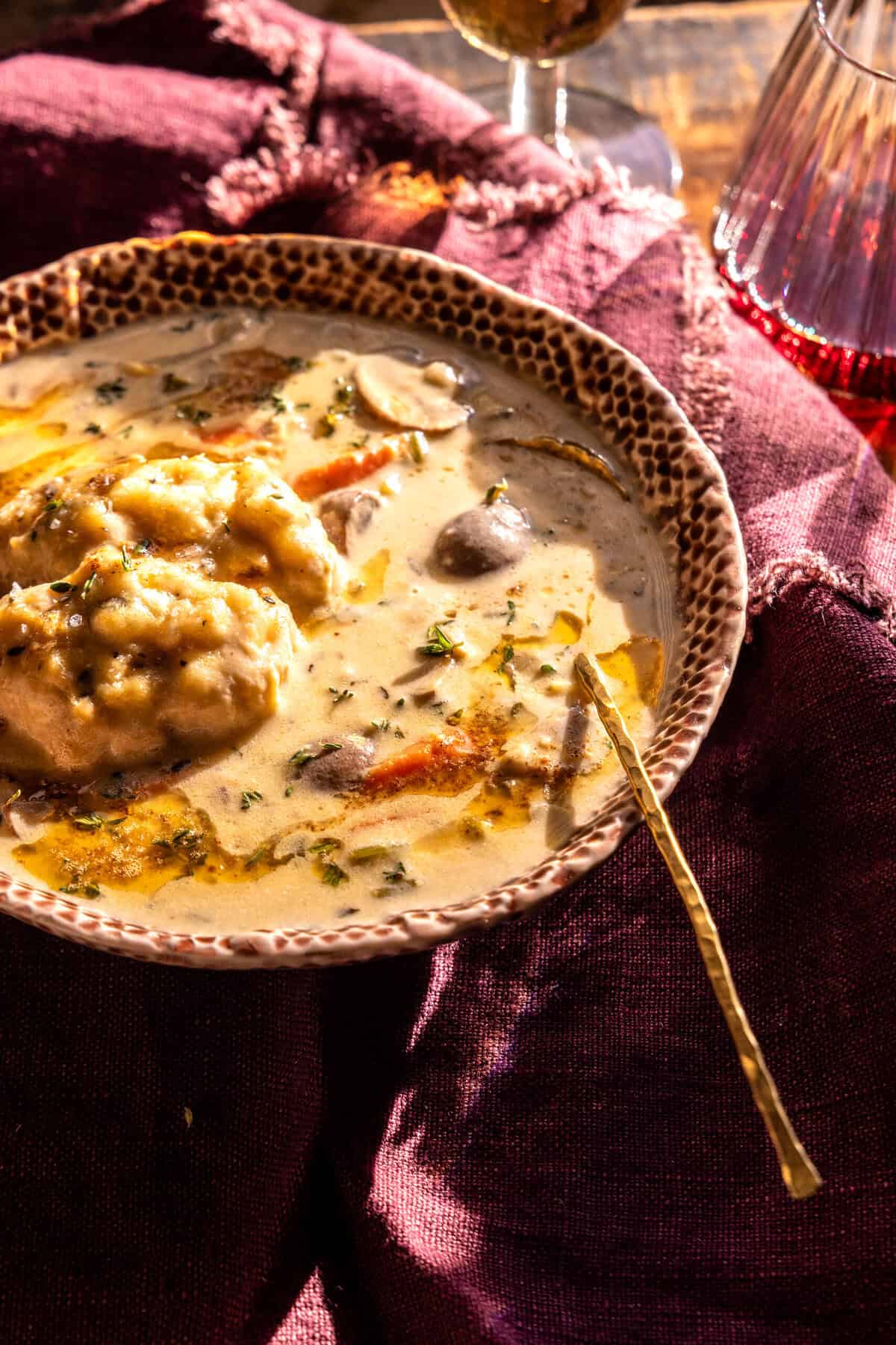 One Pot Creamy Vegetable Dumpling Soup | halfbakedharvest.com