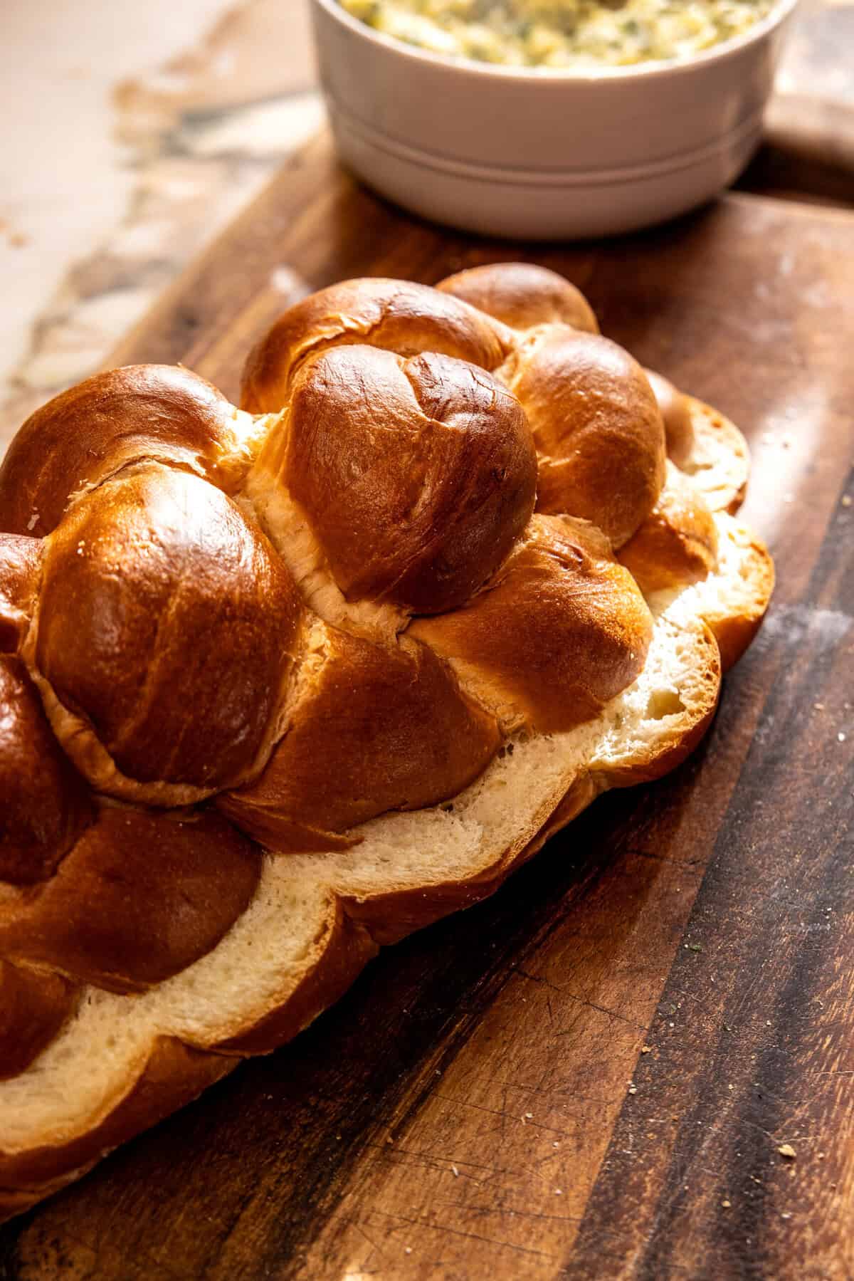 Easy Pull Apart Garlic Butter Challah Bread | halfbakedharvest.com