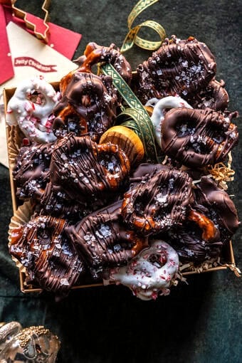 Salted Caramel Brulee Chocolate Pretzels | halfbakedharvest.com