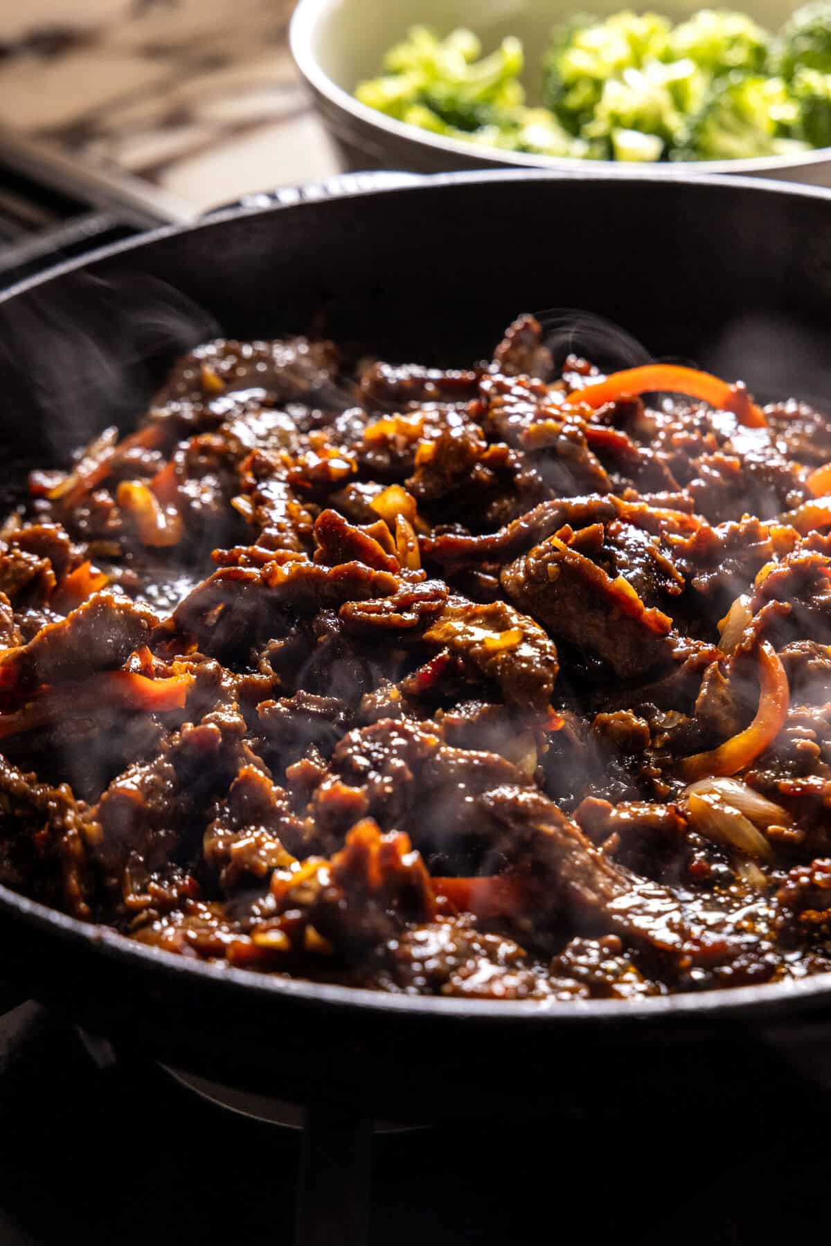 20 Minute Takeout-Style Sticky Sesame Beef | halfbakedharvest.com