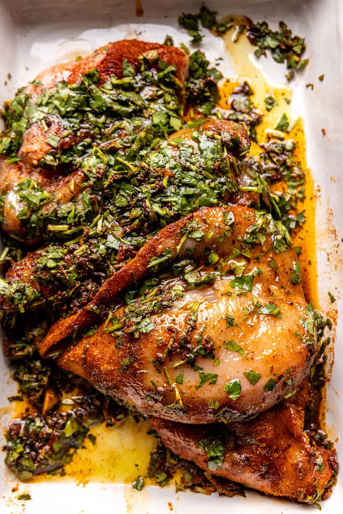 Peruvian Chicken with Creamy Green Sauce | halfbakedharveest.com