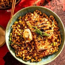 Crispy Chicken Katsu Noodle Bowl | halfbakedharvest.com