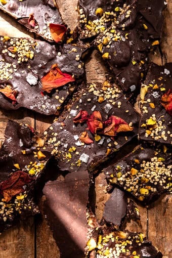 Dark Chocolate Banana Bark with Puffed Quinoa | halfbakedharvest.com