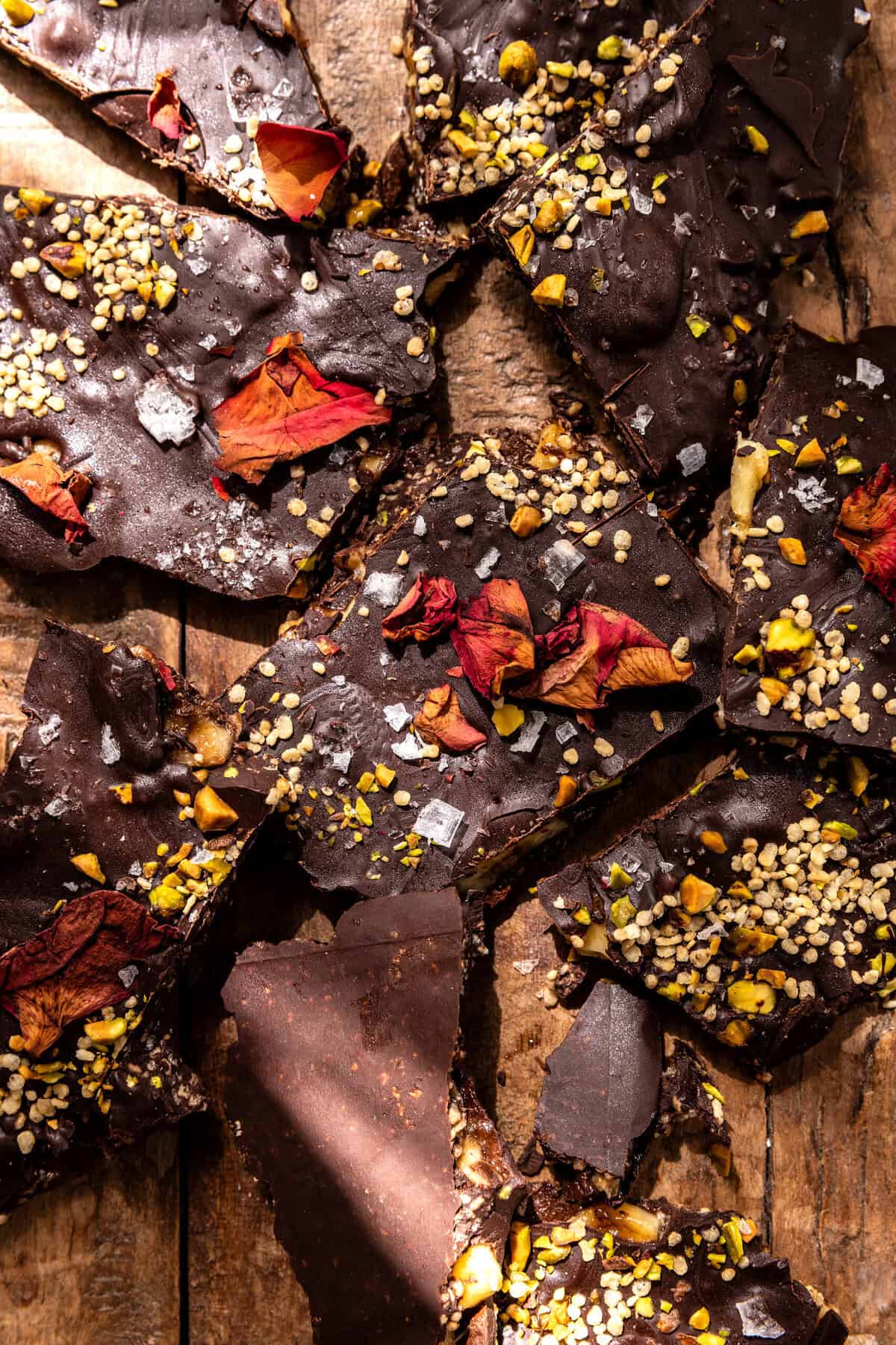 Dark Chocolate Banana Bark with Puffed Quinoa | halfbakedharvest.com