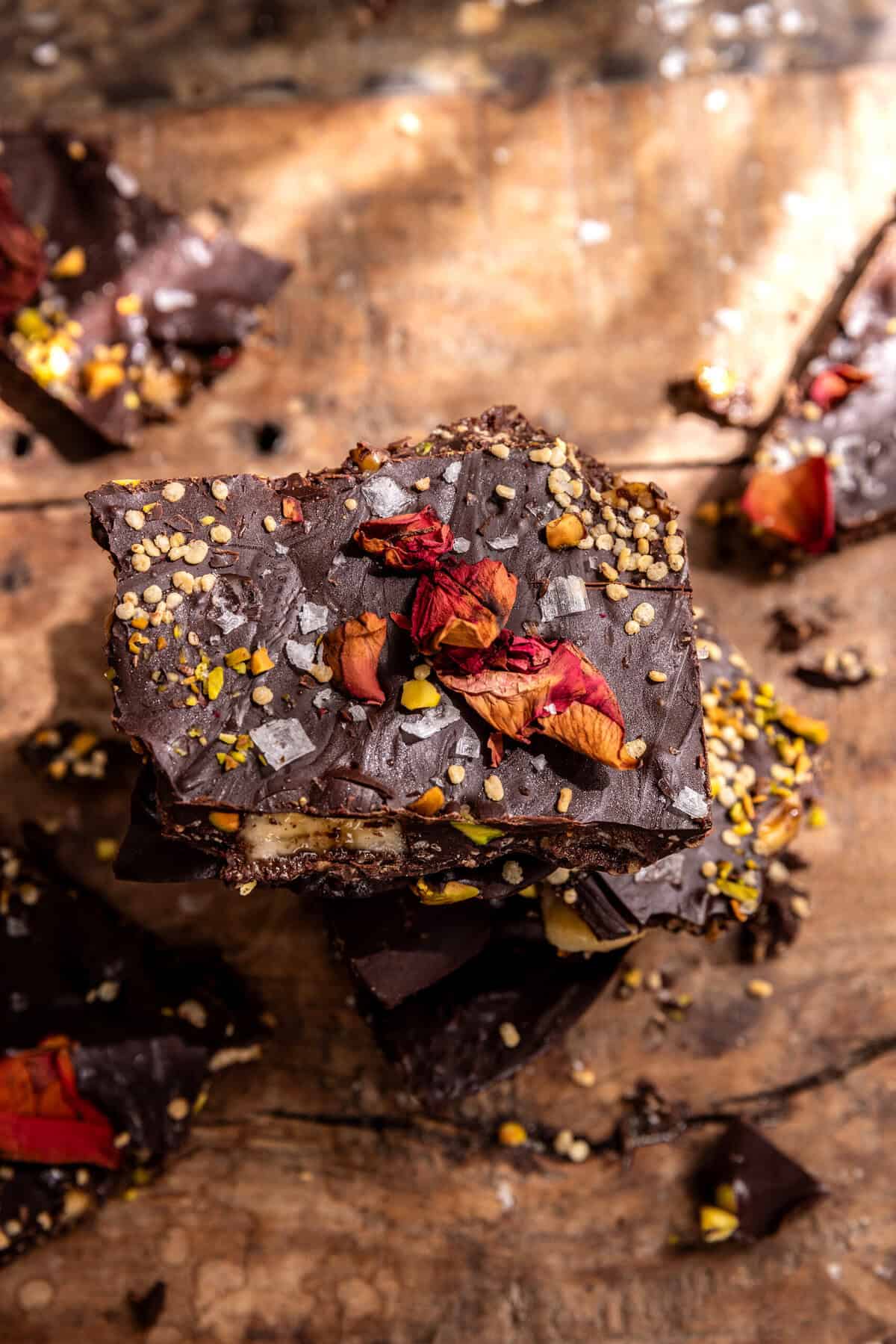Dark Chocolate Banana Bark with Puffed Quinoa | halfbakedharvest.com