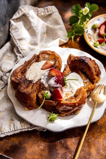 Baked Condensed Milk Cinnamon French Toast | halfbakedharvest.com