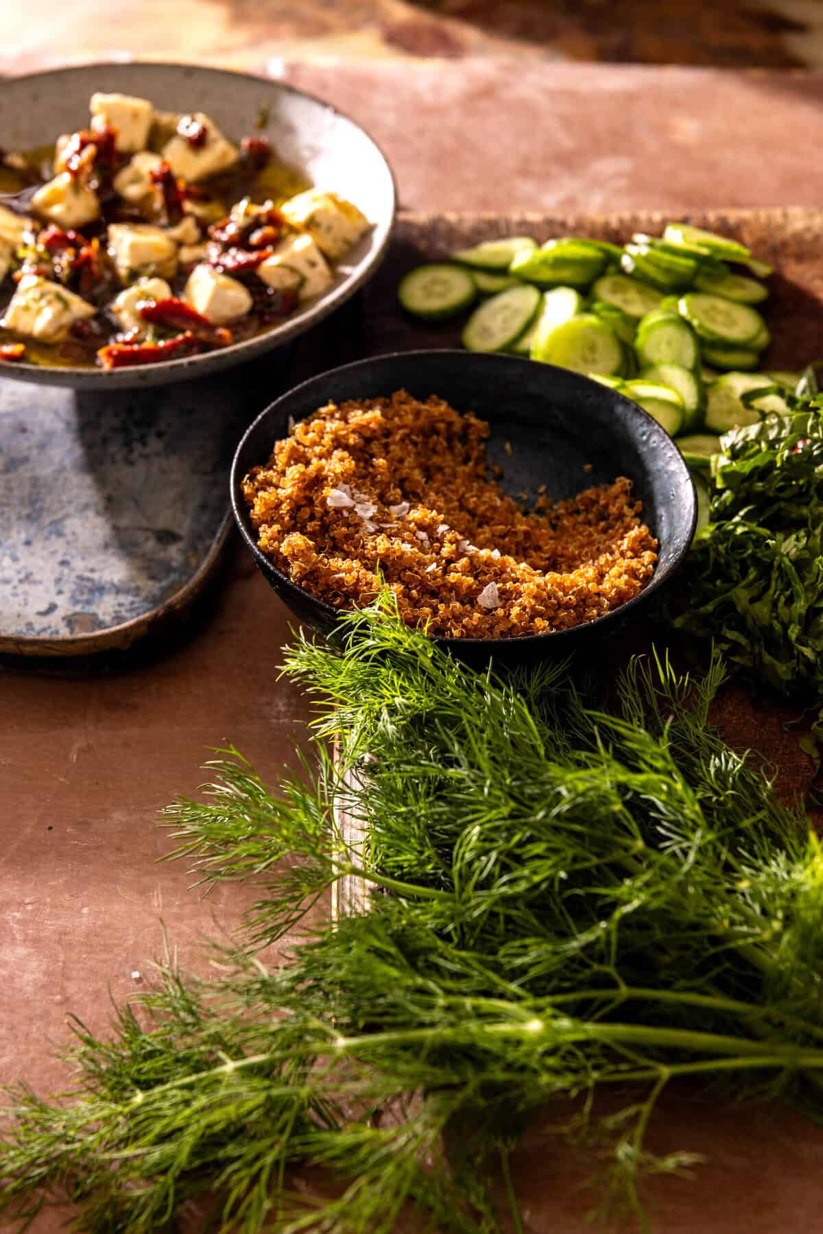 Chicken Shawarma Hummus Bowl with Crispy Quinoa | halfbakedharvest.com
