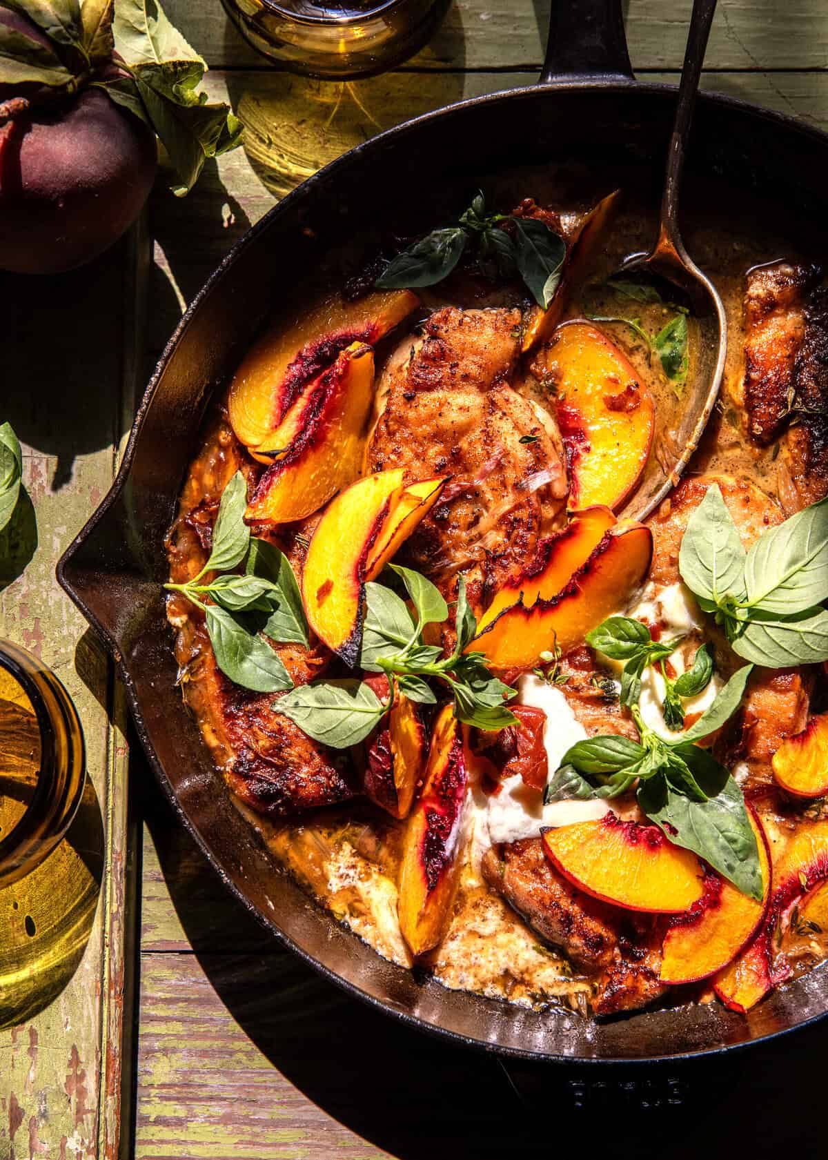 Skillet Peach Chicken with Marsala Pan Sauce | halfbakedharvest.com