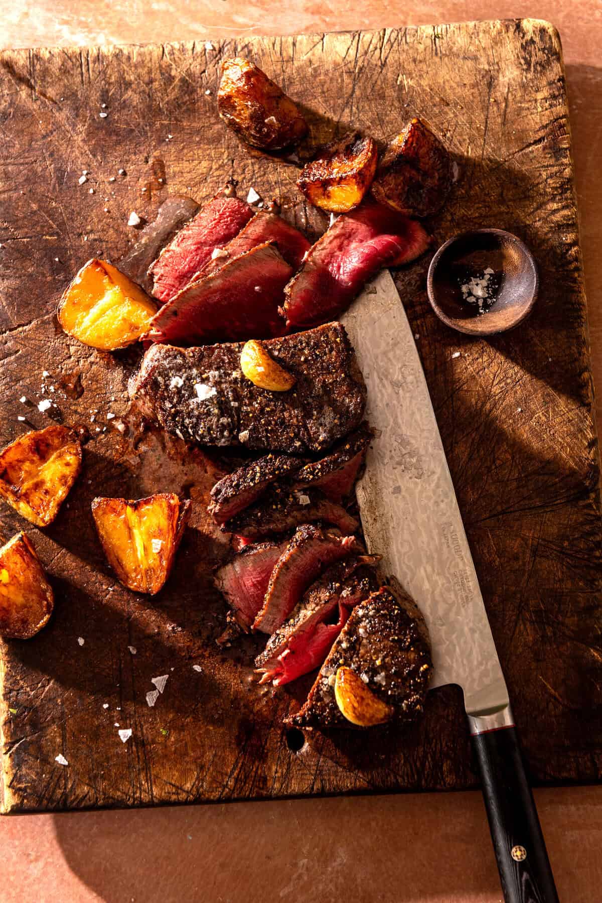 Steak and Crispy Potato Salad with Pickled Ranch | halfbakedharvest.com