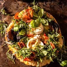 Burrata Potato Pizza with Peppery Lemon Arugula | halfbakedharvest.com