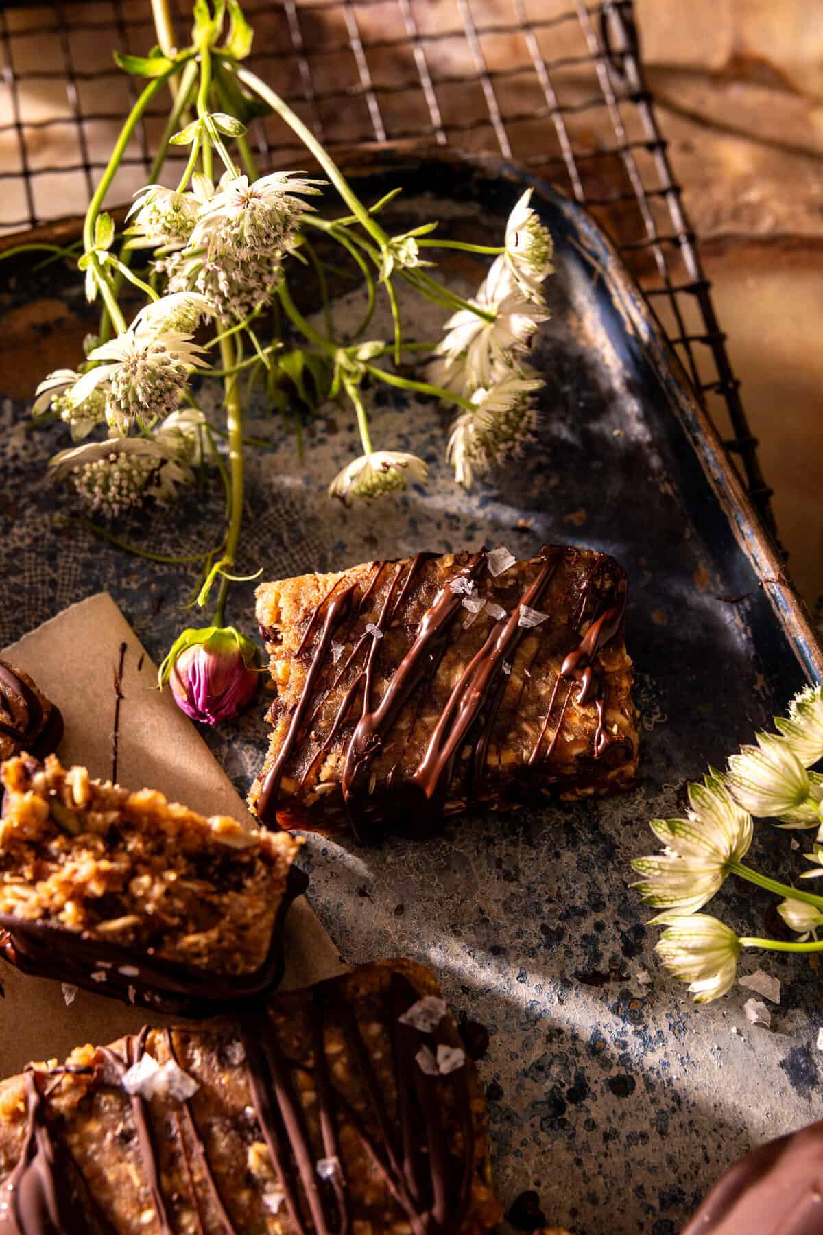 No Bake Chocolate Peanut Butter Cookie Bars | halfbakedharvest.com