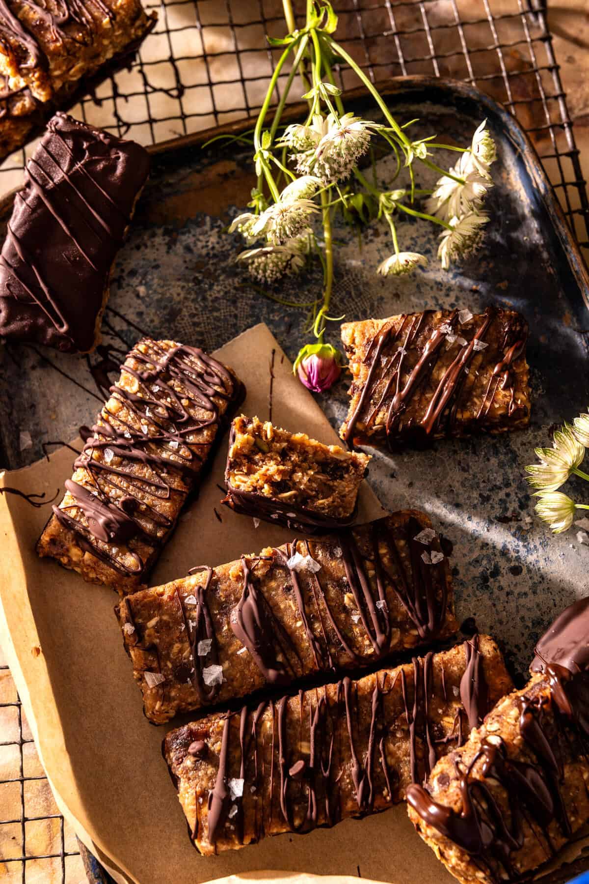 No Bake Chocolate Peanut Butter Cookie Bars | halfbakedharvest.com