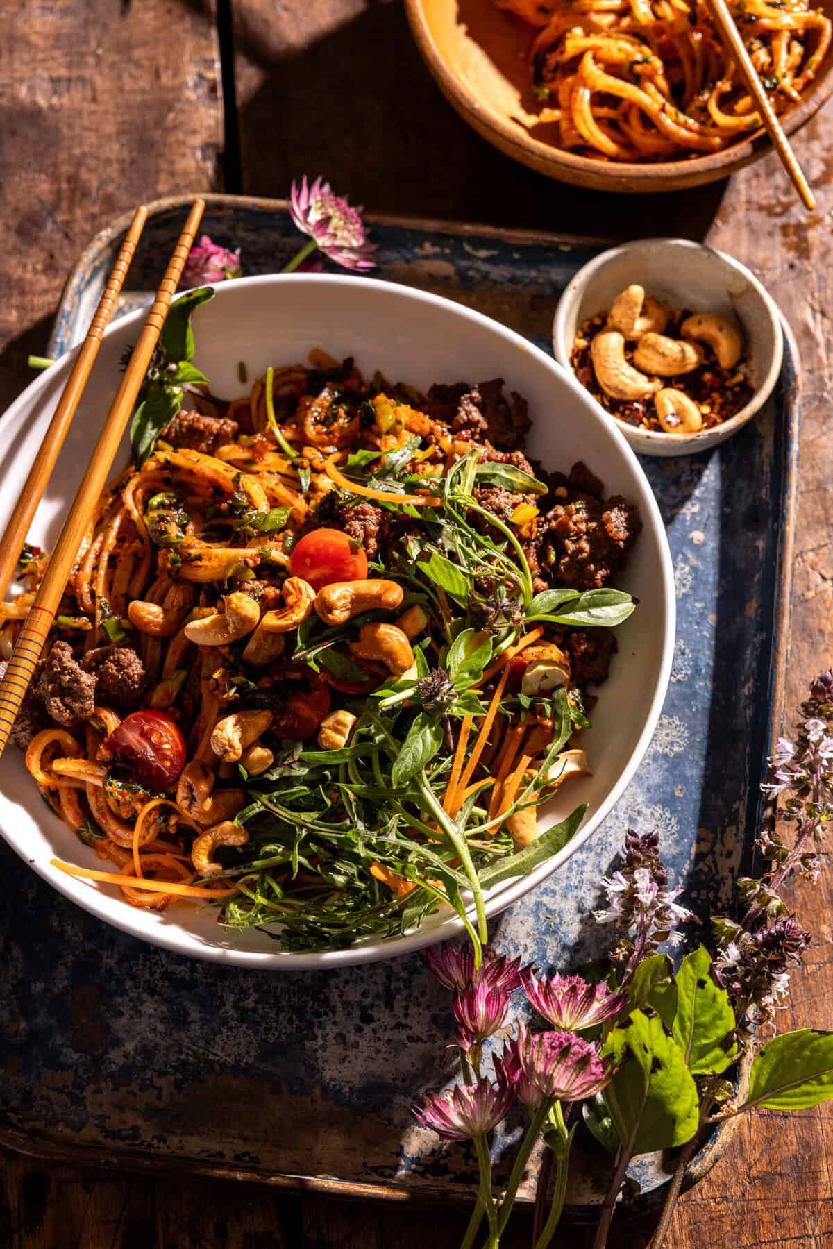 30 Minute Thai Red Curry Basil Beef Noodles | halfbakedharvest.com