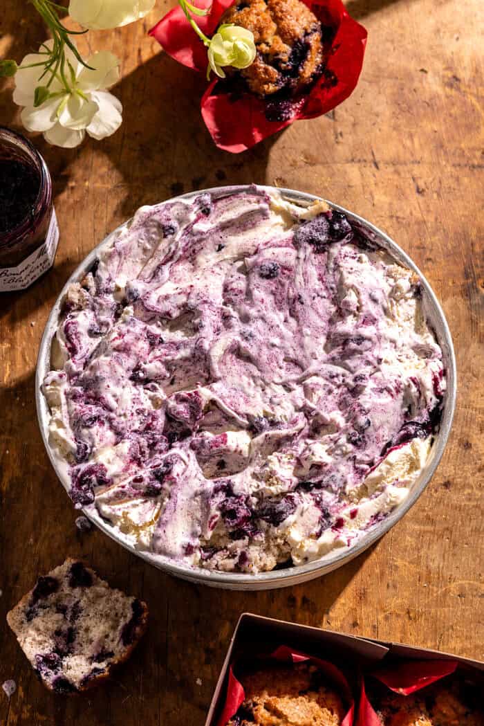 Blueberry Muffin Ice Cream Cake | halfbakedharvest.com
