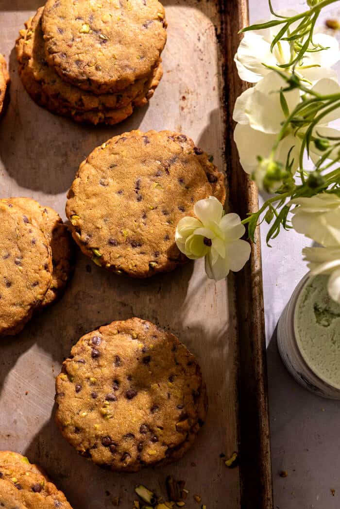 Pistachio Cookie Ice Cream Sandwiches | halfbakedharvest.com