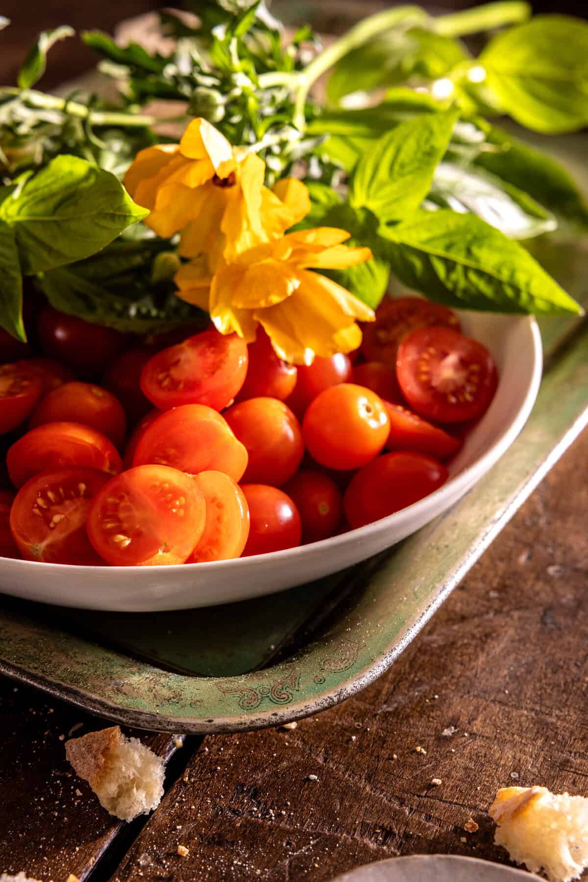 Skillet Burst Cherry Tomato White Wine Garlic Pasta | halfbakedharvest.com