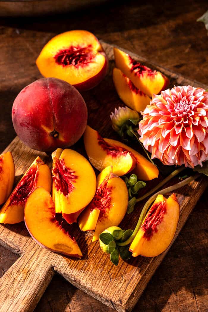 Smashed Burrata with Peaches | halfbakedharvest.com